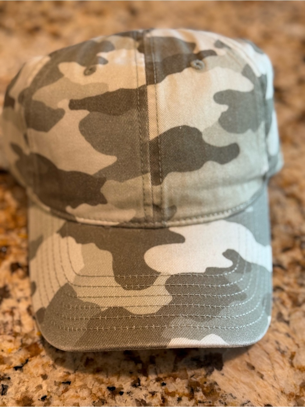 aerie Camo Baseball Cap in Green and Cream